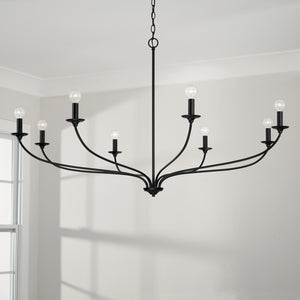 Capital Lighting - 449981MB - Eight Light Chandelier - Dolan - Matte Black