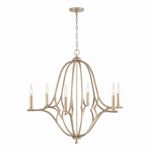 Capital Lighting - 450061BS - Six Light Chandelier - Claire - Brushed Champagne