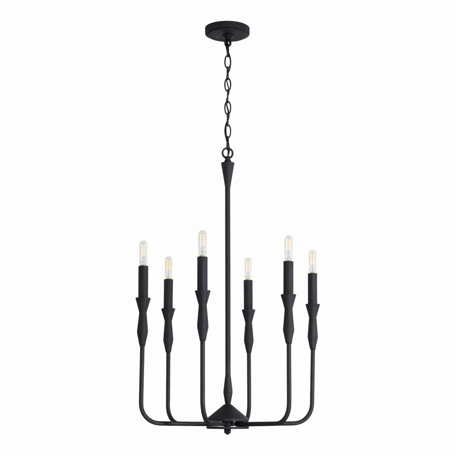 Capital Lighting - 450361XK - Six Light Chandelier - Paloma - Textured Black
