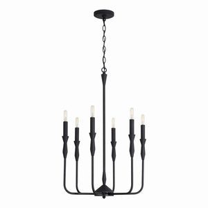 Capital Lighting - 450361XK - Six Light Chandelier - Paloma - Textured Black