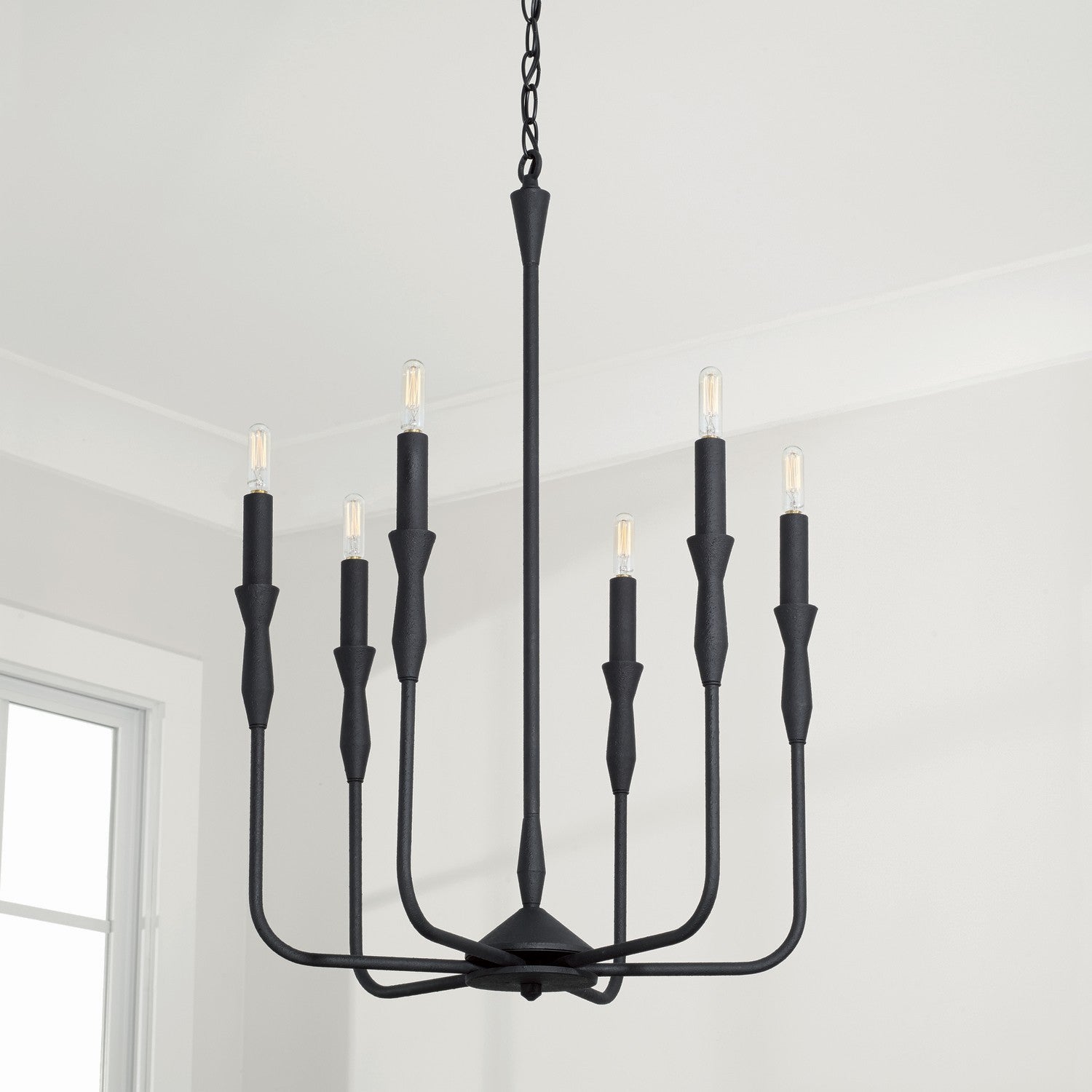 Capital Lighting - 450361XK - Six Light Chandelier - Paloma - Textured Black