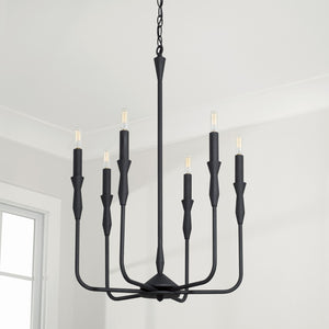 Capital Lighting - 450361XK - Six Light Chandelier - Paloma - Textured Black