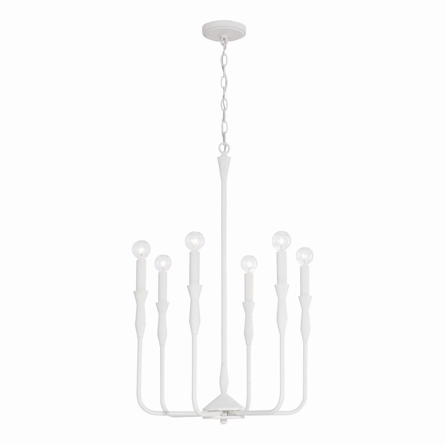 Capital Lighting - 450361XW - Six Light Chandelier - Paloma - Textured White