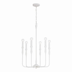 Capital Lighting - 450361XW - Six Light Chandelier - Paloma - Textured White