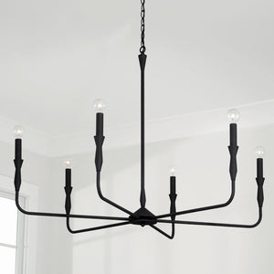 Capital Lighting - 450362XK - Six Light Chandelier - Paloma - Textured Black
