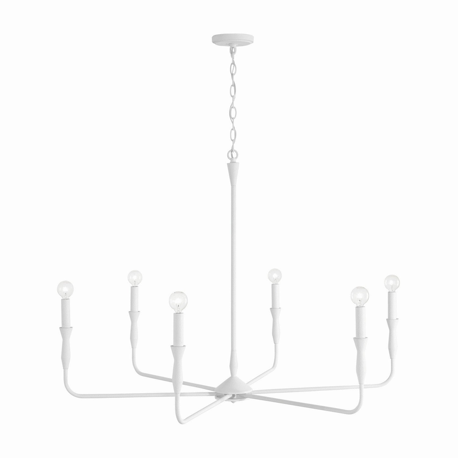 Capital Lighting - 450362XW - Six Light Chandelier - Paloma - Textured White