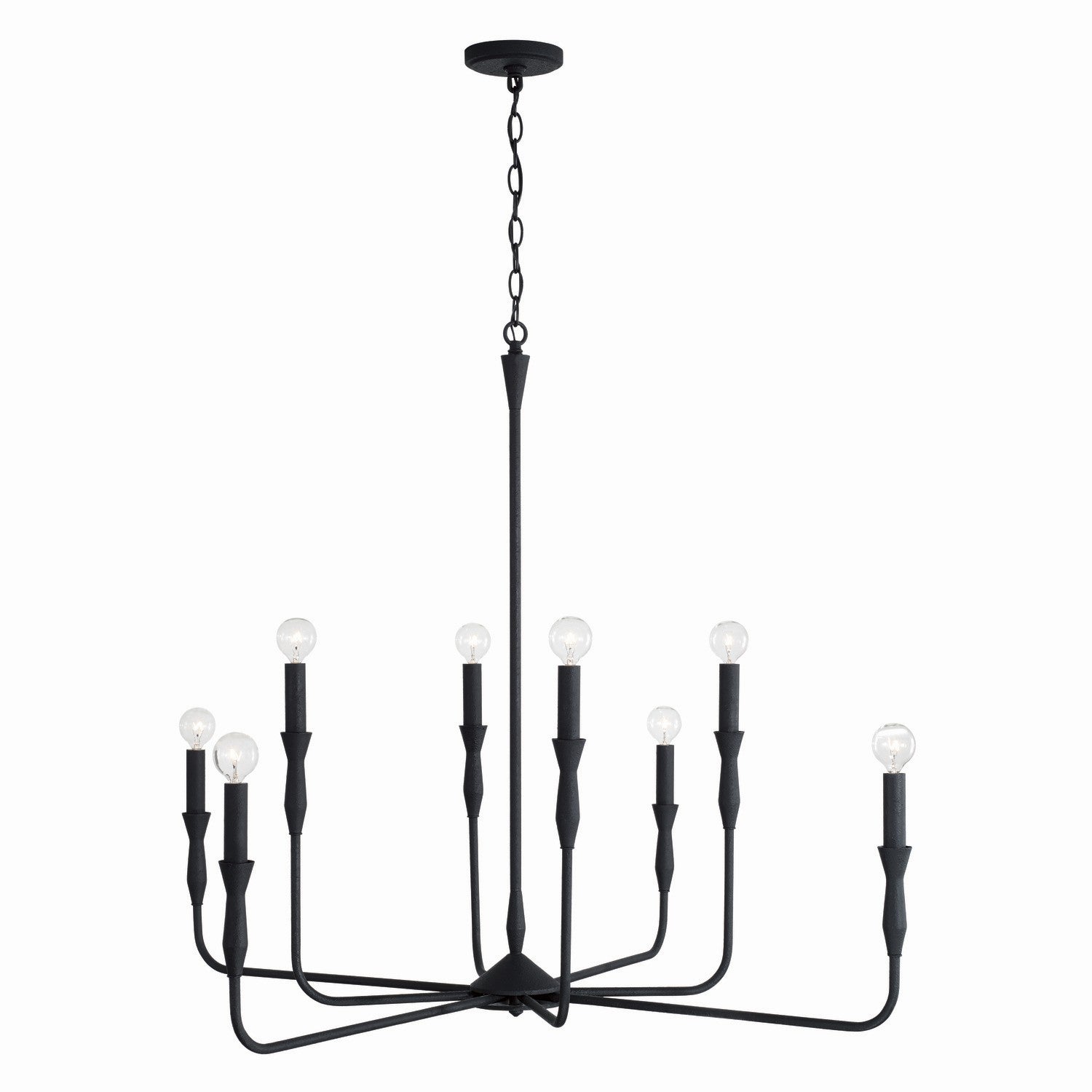 Capital Lighting - 450381XK - Eight Light Chandelier - Paloma - Textured Black