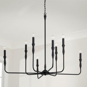 Capital Lighting - 450381XK - Eight Light Chandelier - Paloma - Textured Black