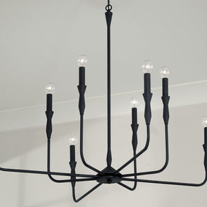 Capital Lighting - 450381XK - Eight Light Chandelier - Paloma - Textured Black