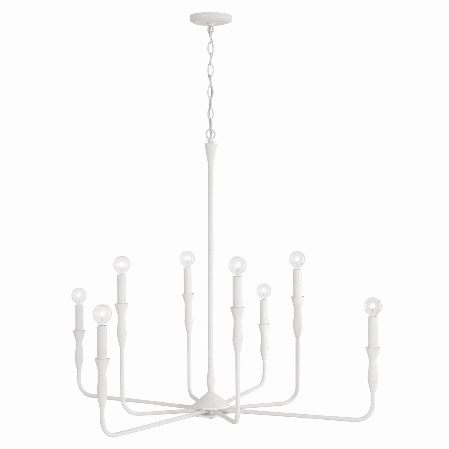 Capital Lighting - 450381XW - Eight Light Chandelier - Paloma - Textured White