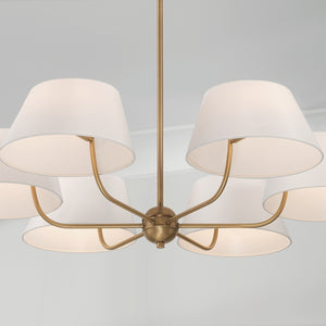 Capital Lighting - 450461AD - Six Light Chandelier - Welsley - Aged Brass