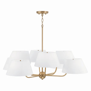 Capital Lighting - 450481AD - Eight Light Chandelier - Welsley - Aged Brass