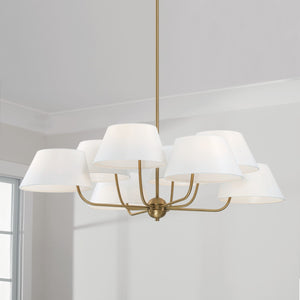 Capital Lighting - 450481AD - Eight Light Chandelier - Welsley - Aged Brass