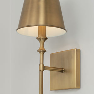 Capital Lighting - 649711AD-708 - One Light Wall Sconce - Whitney - Aged Brass