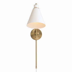 Capital Lighting - 650111AW - One Light Wall Sconce - Bradley - Aged Brass and White