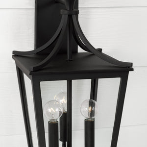 Capital Lighting - 947931BK - Three Light Outdoor Wall Lantern - Adair - Black