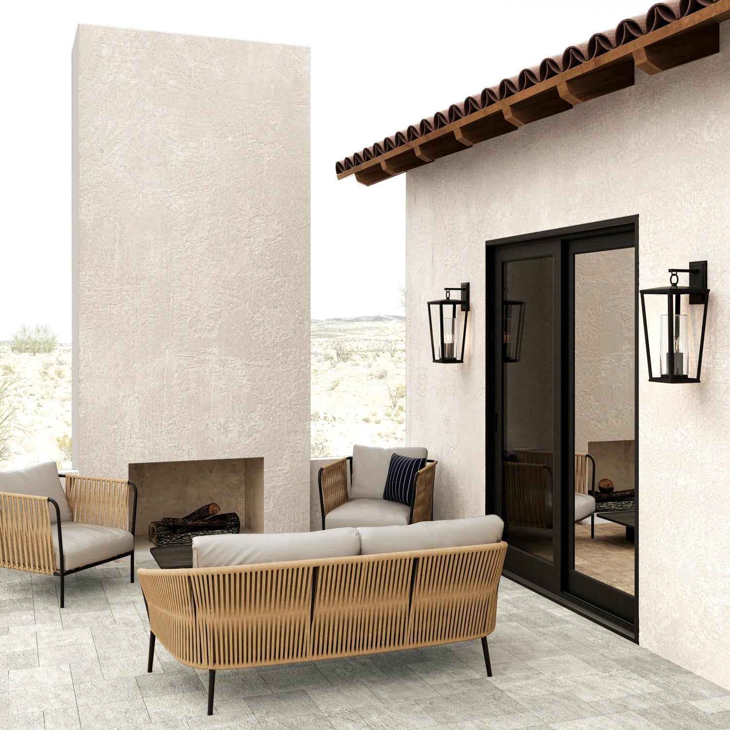 Capital Lighting - 948131BK - Three Light Outdoor Wall Lantern - Elliott - Black