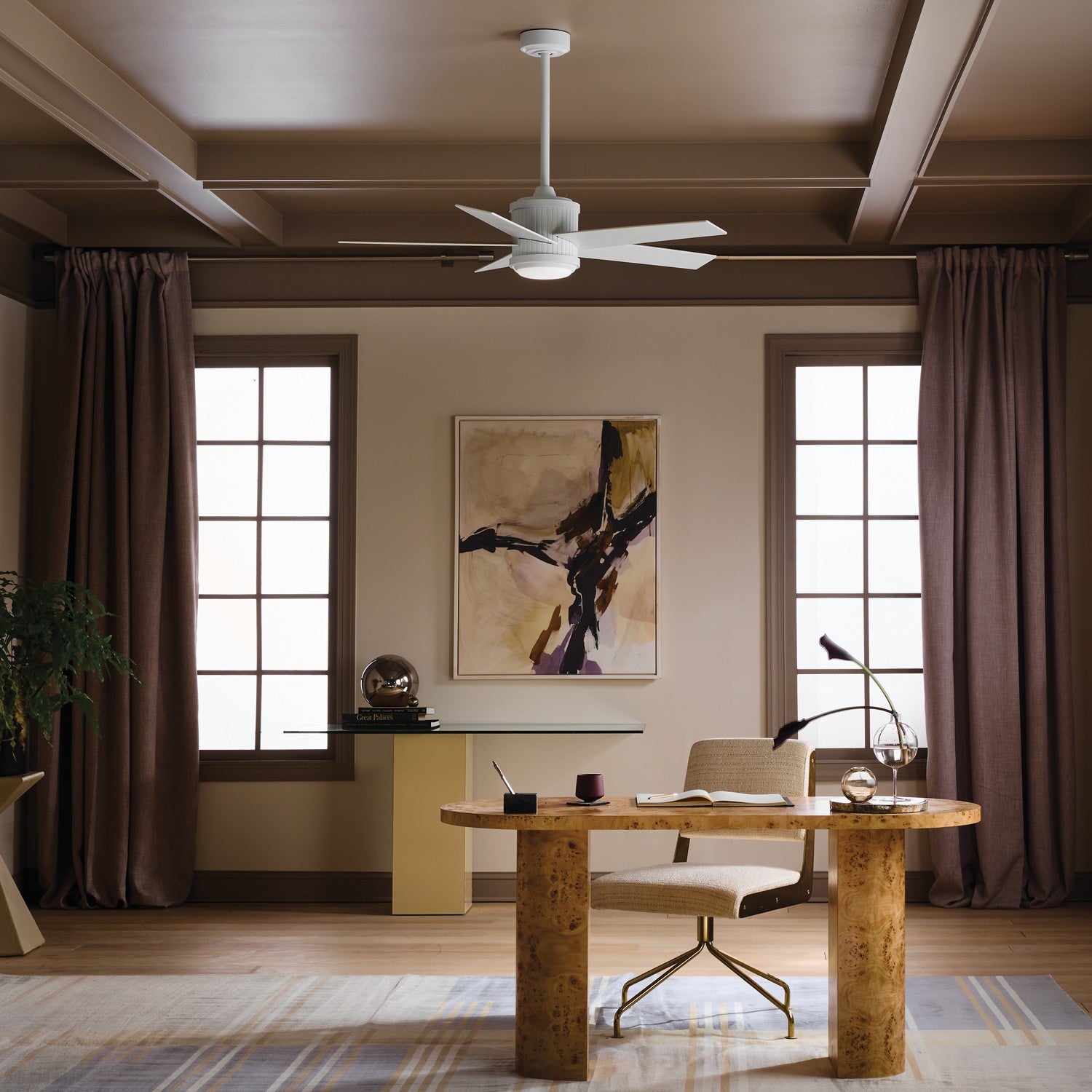 Kichler - 300048MWH - 48"Ceiling Fan - Brahm - Matte White