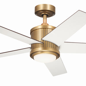 Kichler - 300048NBR - 48"Ceiling Fan - Brahm - Natural Brass