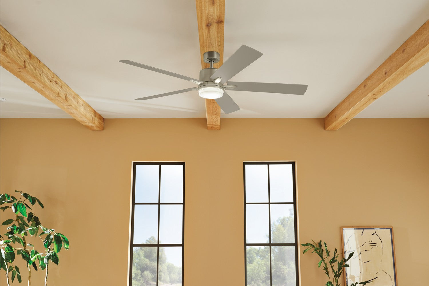 Kichler - 330060NI - 60"Ceiling Fan - Lucian Elite XL - Brushed Nickel