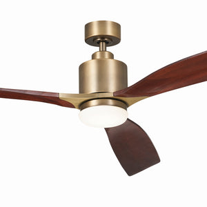 Kichler - 300075NBR - 60"Ceiling Fan - Ridley II - Brushed Natural Brass