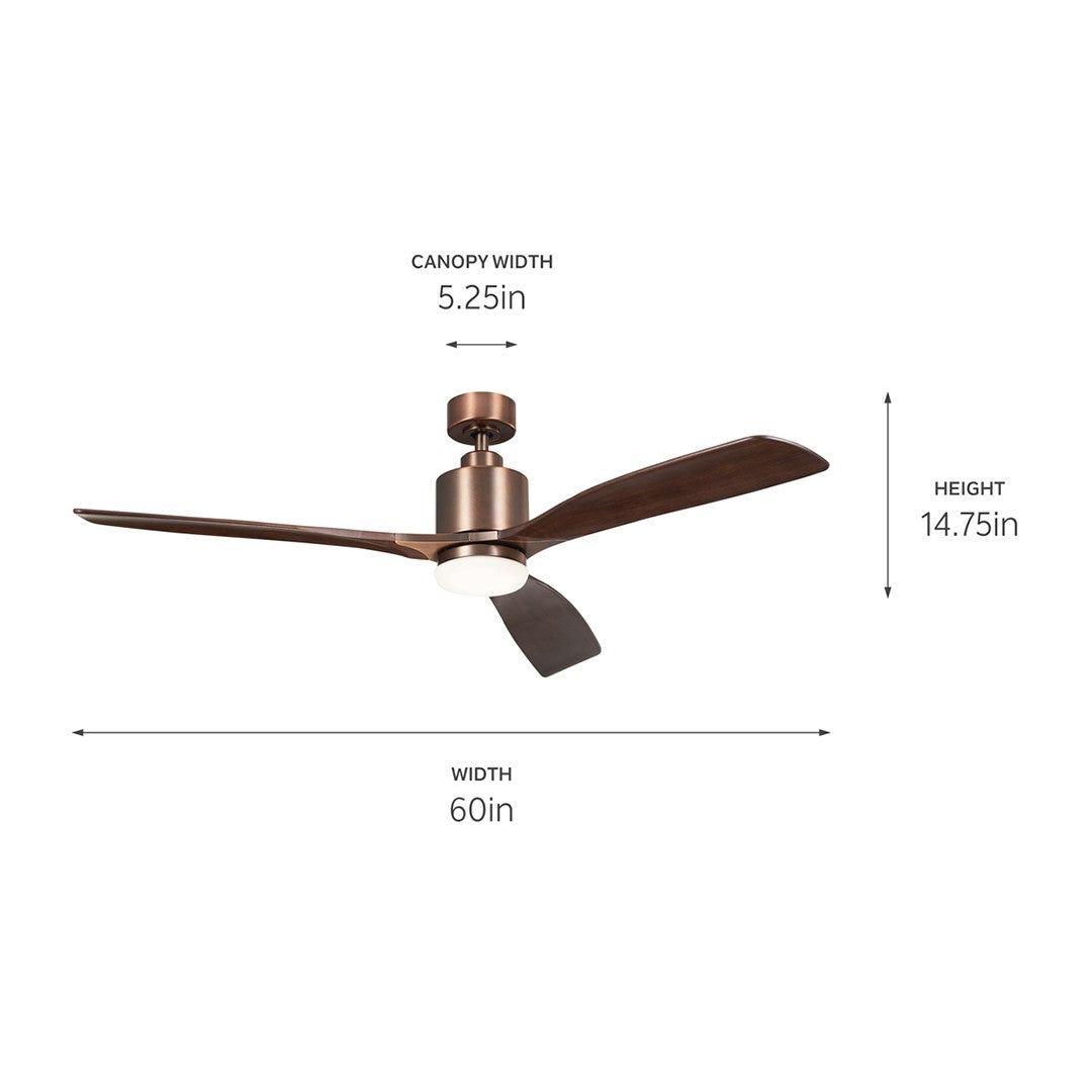 Kichler - 300075OBB - 60"Ceiling Fan - Ridley II - Oil Brushed Bronze