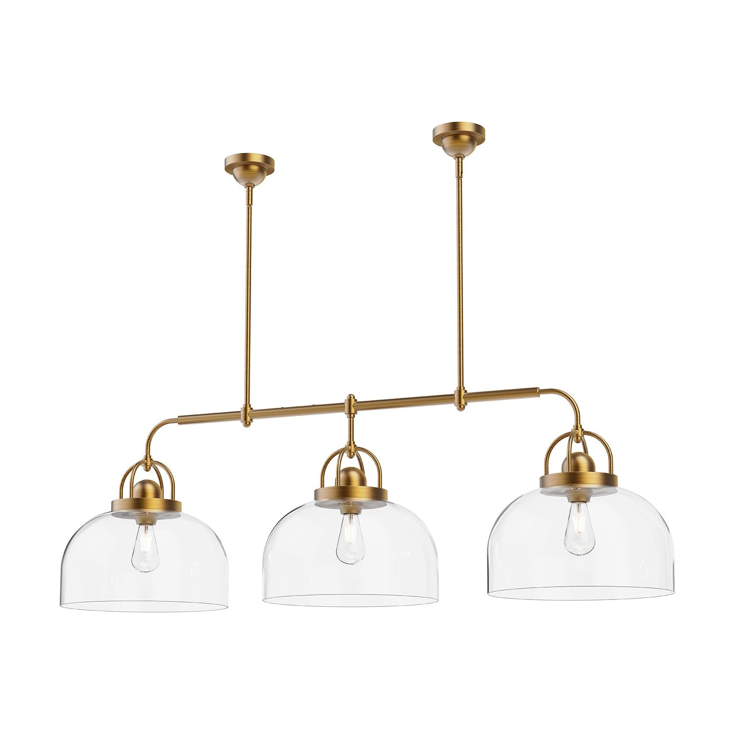 Alora - LP461155AG - Three Light Linear Pendant - Lancaster - Aged Gold