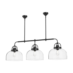 Alora - LP461155MB - Three Light Linear Pendant - Lancaster - Matte Black