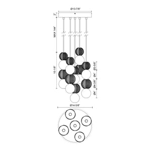 Alora - MP321805PN - LED Pendant - Onyx - Polished Nickel