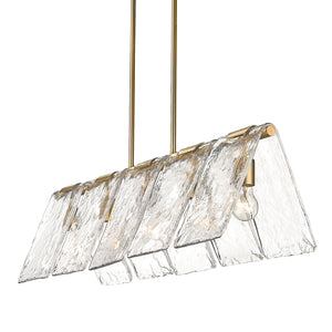 Golden - 6072-LP MBS-HWG - Five Light Linear Pendant - Serenity - Modern Brass