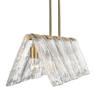 Golden - 6072-LP MBS-HWG - Five Light Linear Pendant - Serenity - Modern Brass