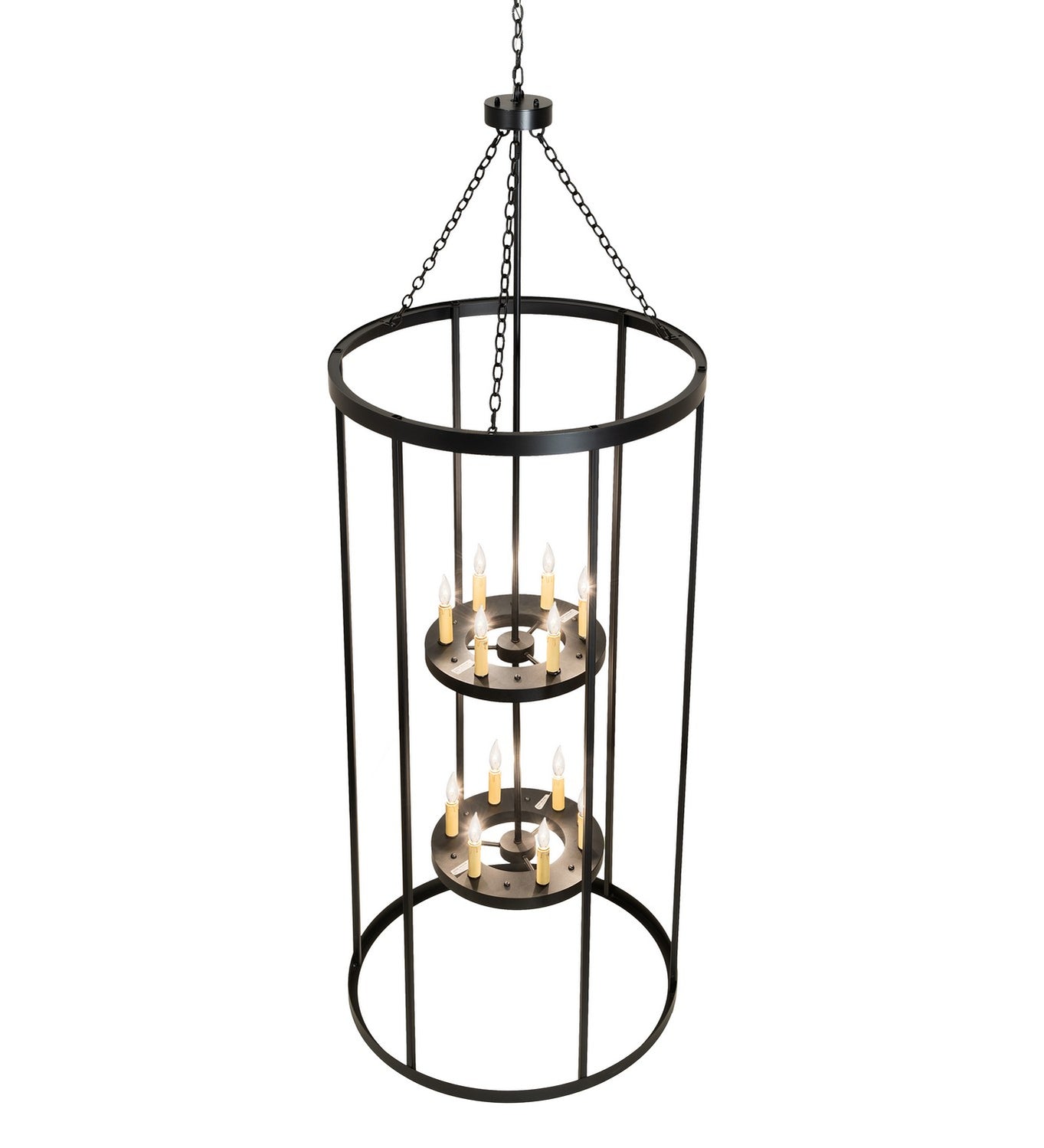 Meyda Tiffany - 229429 - 12 Light Pendant - Cilindro - Solar Black