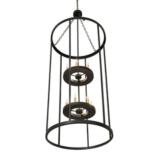 Meyda Tiffany - 229429 - 12 Light Pendant - Cilindro - Solar Black