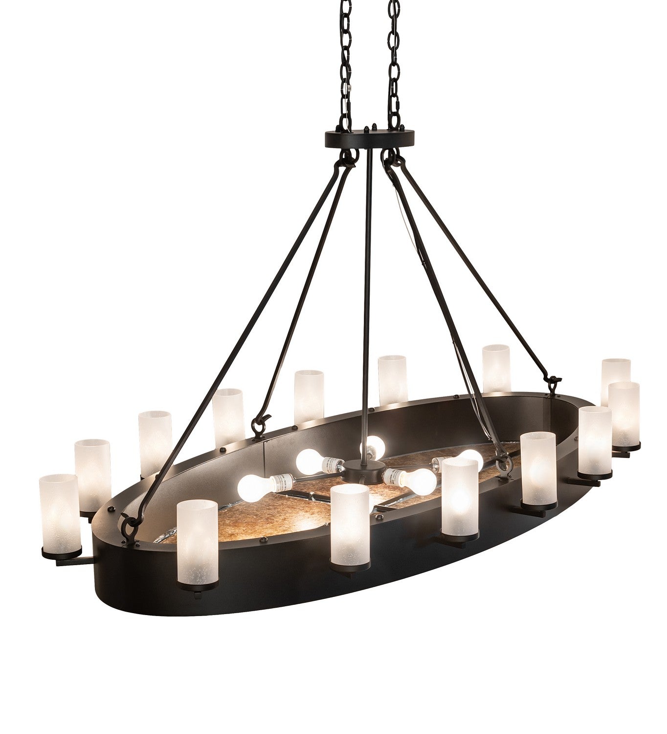 Meyda Tiffany - 252650 - LED Chandelier - Craftsman Avalon - Textured Black