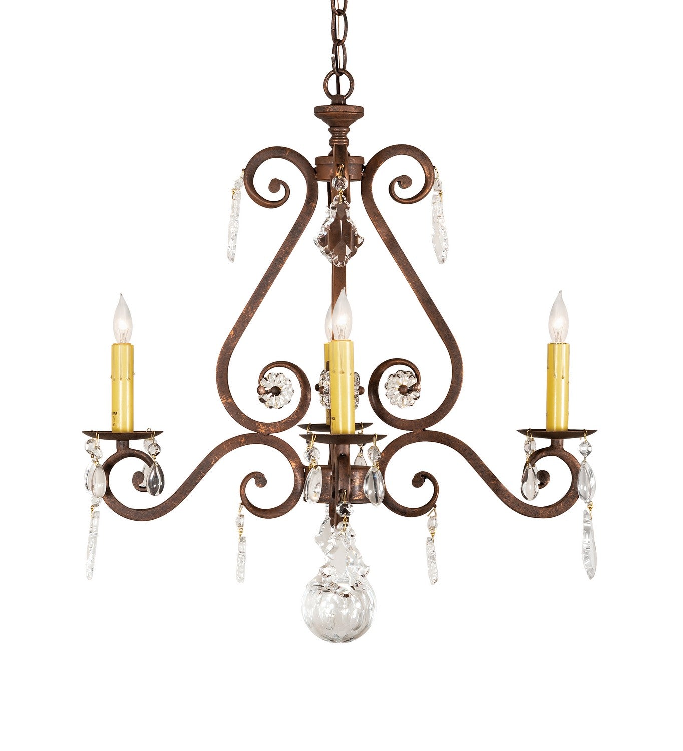 Meyda Tiffany - 257372 - Four Light Chandelier - Adrianna - Antique Rust