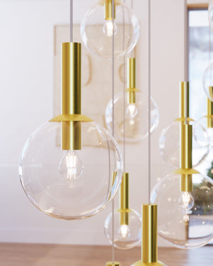 Sonneman - 3760.38 - One Light Pendant - Bubbles - Satin Brass