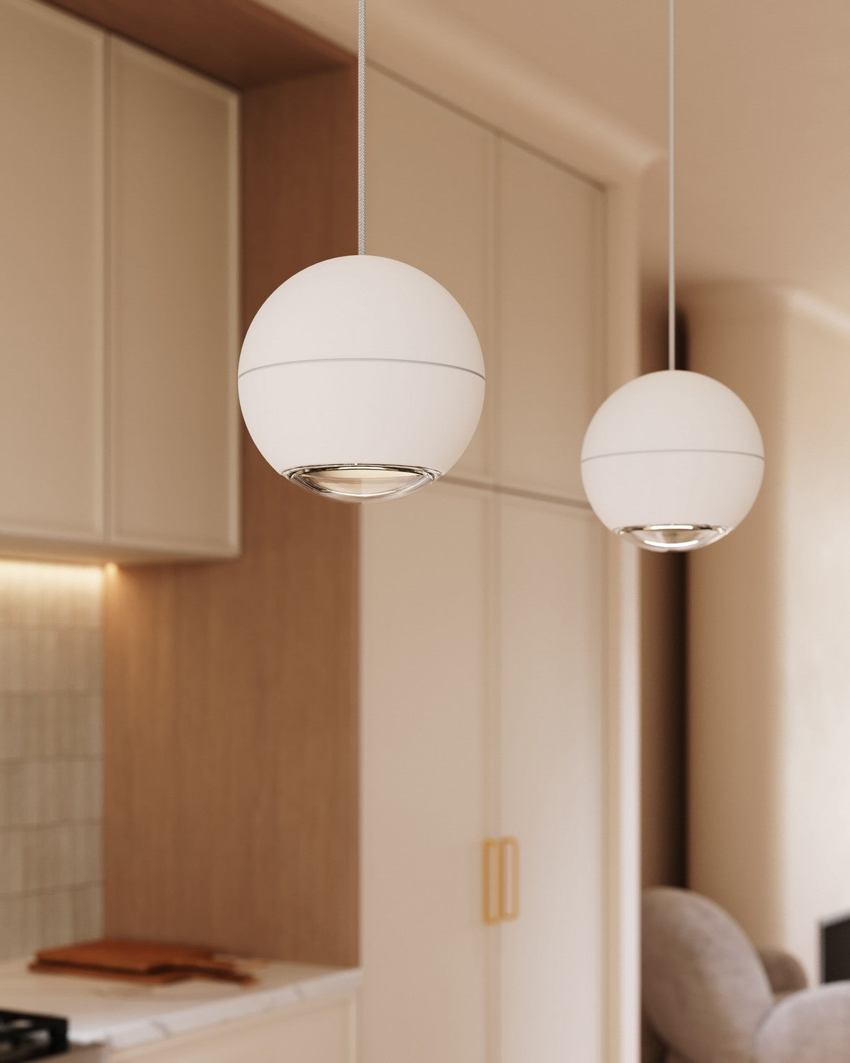 Sonneman - 7505.98 - Pendant - Hemisphere - Textured White