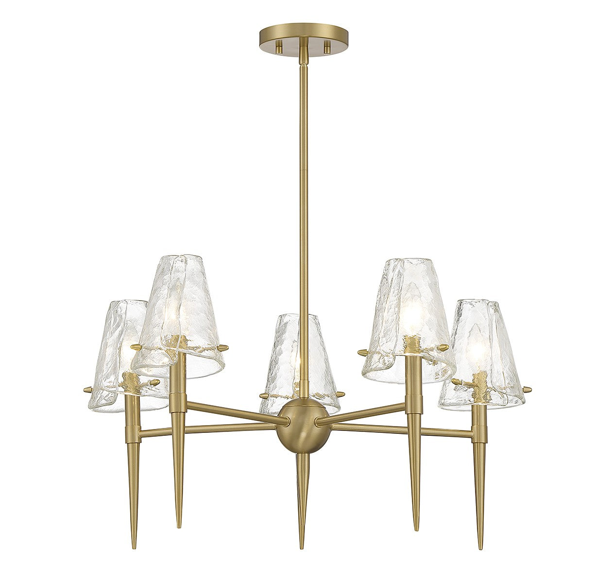 Savoy House - 1-2106-5-322 - Five Light Chandelier - Shellbourne - Warm Brass