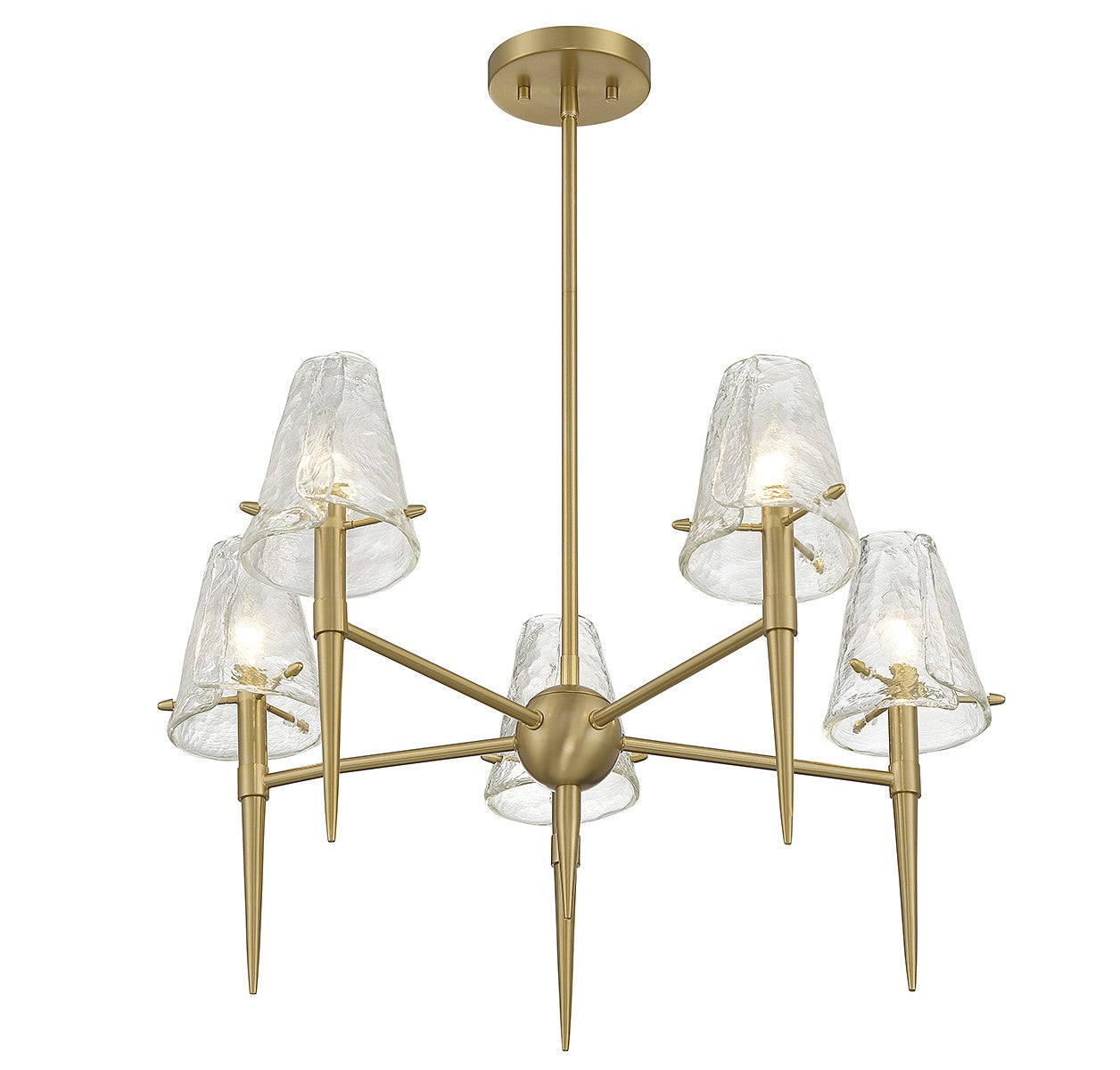 Savoy House - 1-2106-5-322 - Five Light Chandelier - Shellbourne - Warm Brass