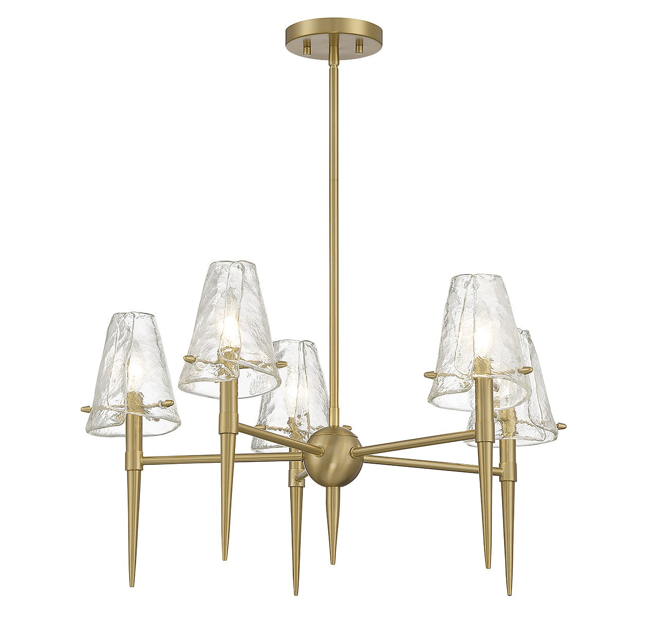 Savoy House - 1-2106-5-322 - Five Light Chandelier - Shellbourne - Warm Brass