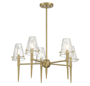 Savoy House - 1-2106-5-322 - Five Light Chandelier - Shellbourne - Warm Brass