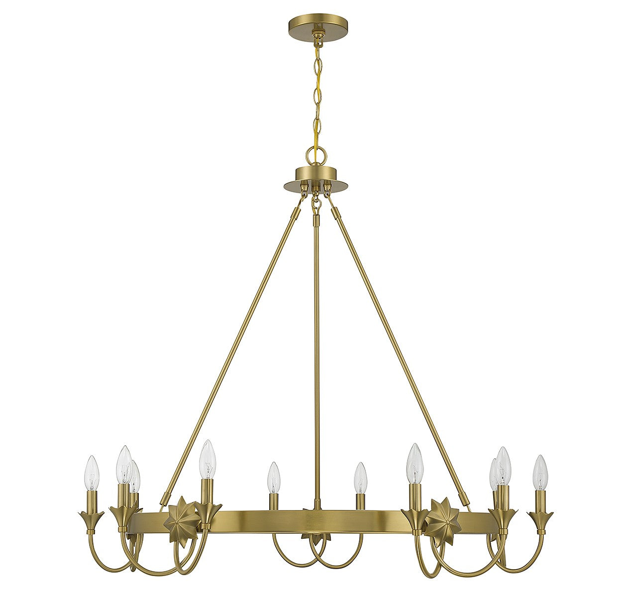 Savoy House - 1-2208-10-322 - Ten Light Chandelier - Sullivan - Warm Brass