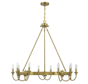 Savoy House - 1-2208-10-322 - Ten Light Chandelier - Sullivan - Warm Brass