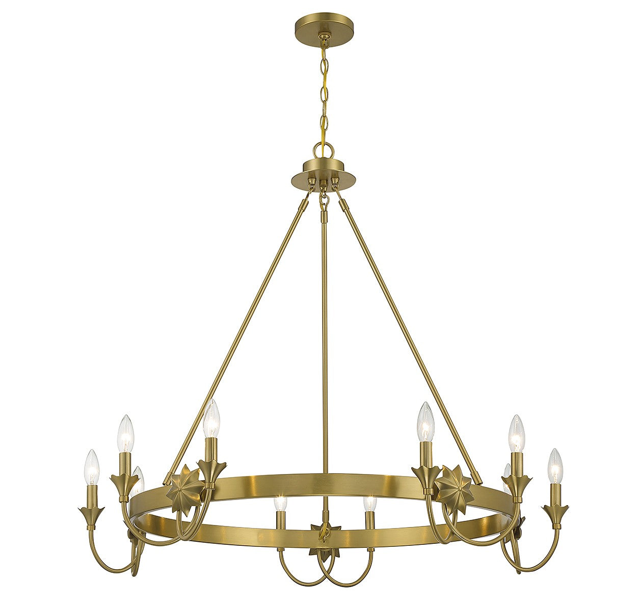 Savoy House - 1-2208-10-322 - Ten Light Chandelier - Sullivan - Warm Brass