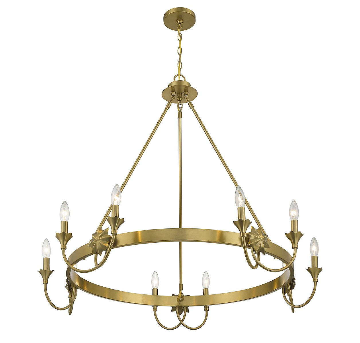 Savoy House - 1-2208-10-322 - Ten Light Chandelier - Sullivan - Warm Brass