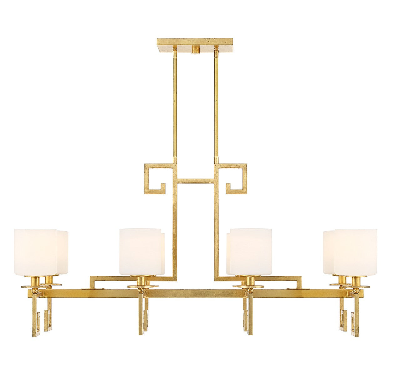 Savoy House - 1-2305-8-260 - Eight Light Linear Chandelier - Quatrain - True Gold