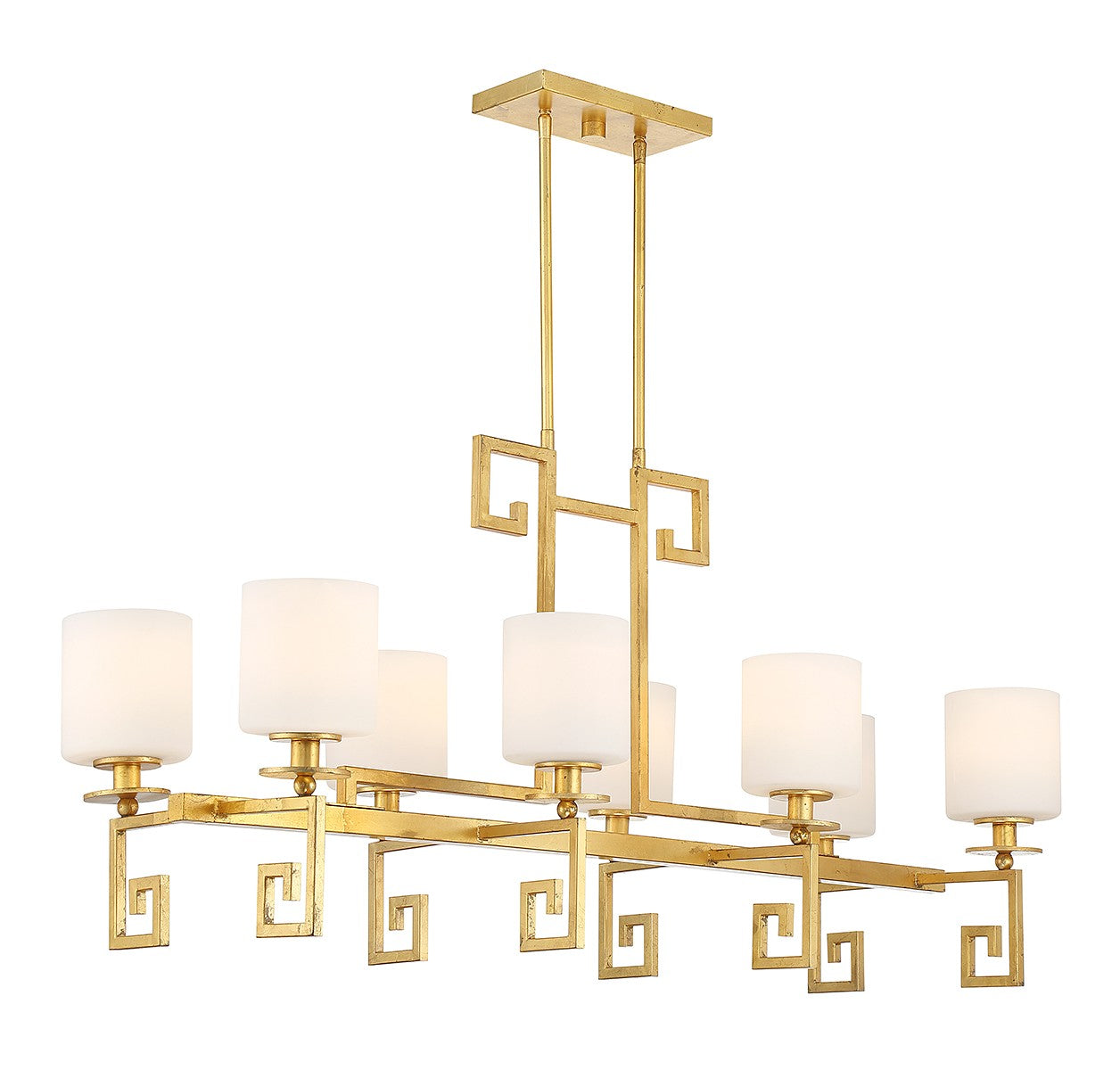 Savoy House - 1-2305-8-260 - Eight Light Linear Chandelier - Quatrain - True Gold