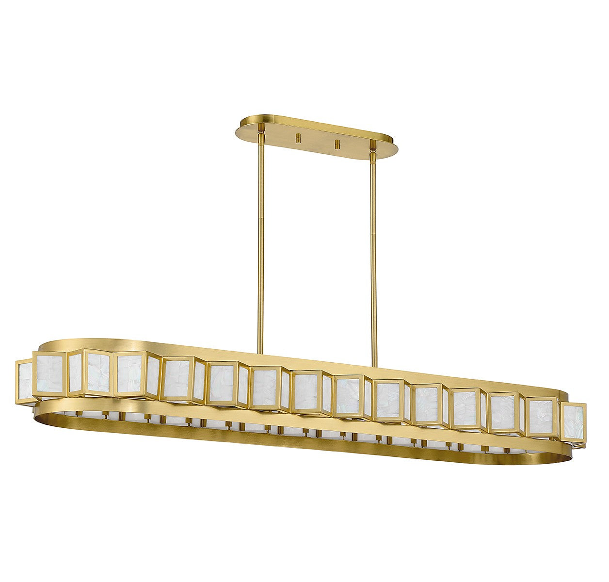 Savoy House - 1-3165-8-322 - Eight Light Linear Chandelier - Gideon - Warm Brass