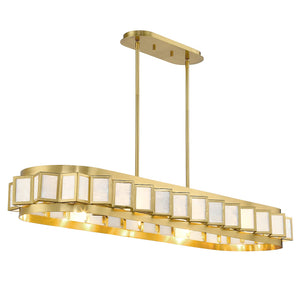 Savoy House - 1-3165-8-322 - Eight Light Linear Chandelier - Gideon - Warm Brass