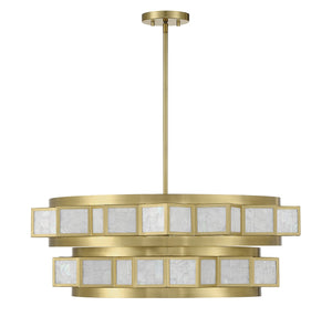 Savoy House - 1-3166-6-322 - Six Light Chandelier - Gideon - Warm Brass